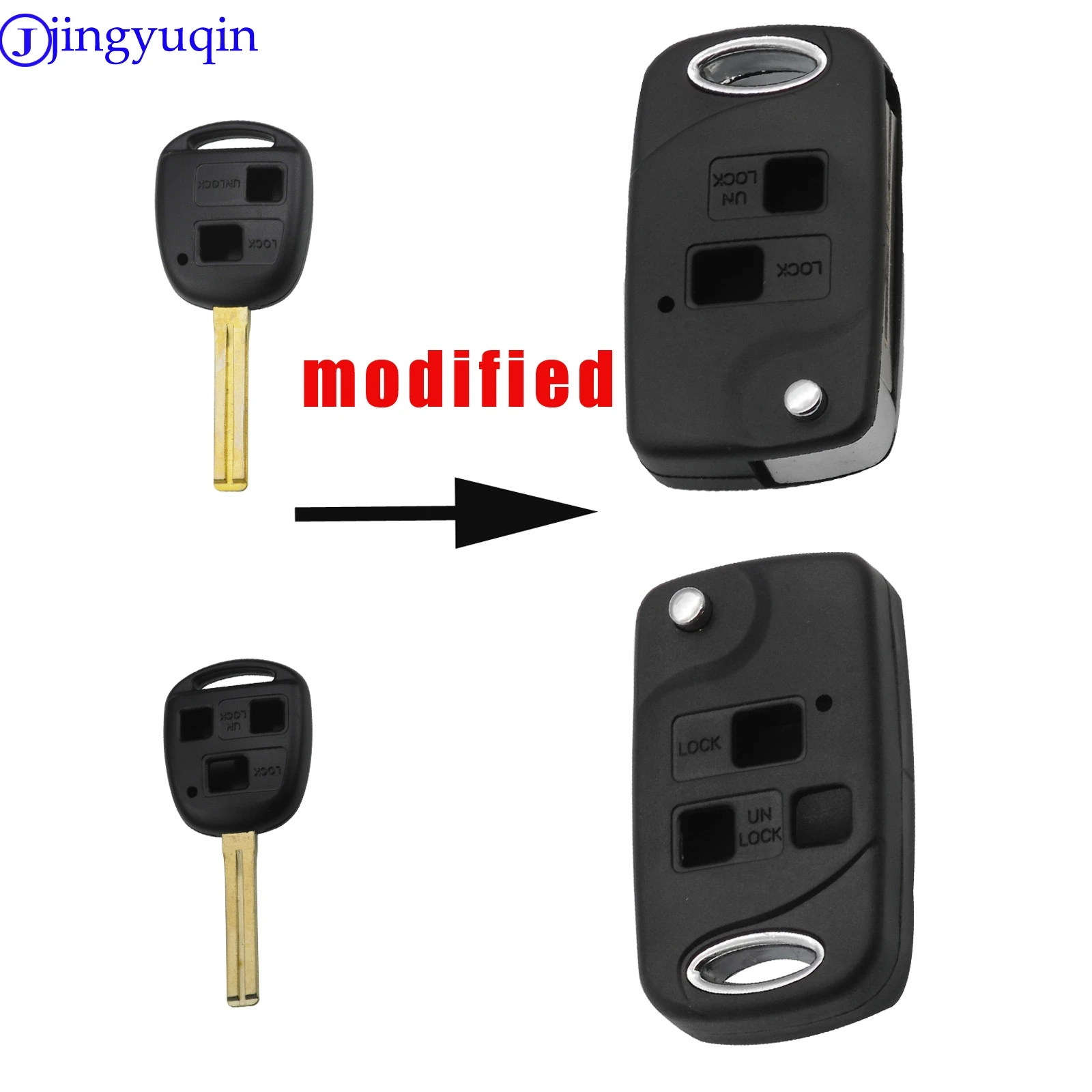 Пульт дистанционного управления jingyuqin 2/3 кнопки модифицированный чехол с