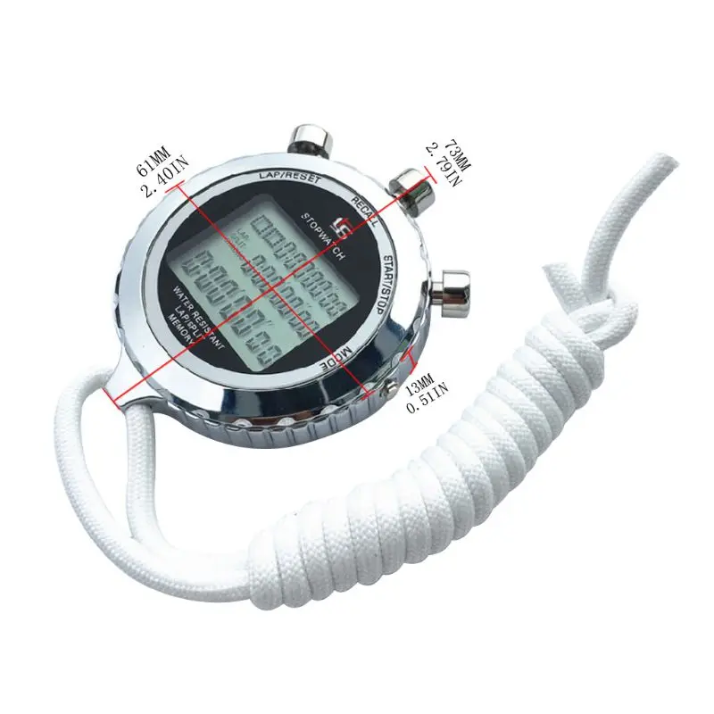 

Silent Stopwatch Countdown Timer 1/100s Accuracy Large Display Memory Alarm