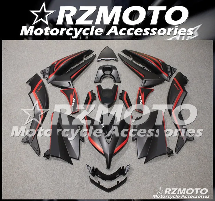 

Injection Mold New ABS Motorcycle Whole Fairings kit Fit for YAMAHA Tmax 530 2015 2016 15 16 Tmax530 Bodywork set red black Matt