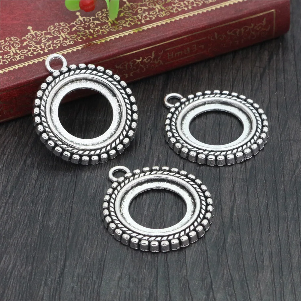 5 шт 20 мм Внутренний размер античный посеребренный черный бронзовый винтажный