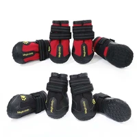 4pcs dog boots waterproof dog shoes with reflective rugged anti slip sole and skid proof outdoor dog booties pet dog rain boots