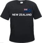 Новая Зеландия Футболка-ЧерныйФлаг давление Новая Зеландия веллингтоны