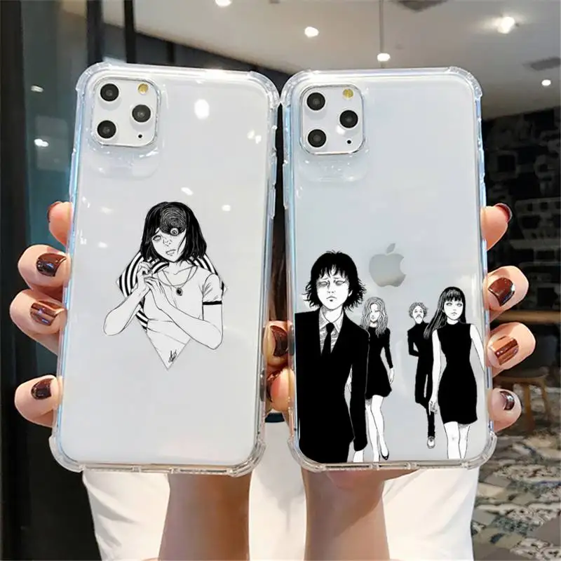 

Japanese horror comic Tomie Junji Itou Phone Case For iphone 13 X XS MAX 6 6s 7 7plus 8 8Plus 5 5S SE 2020 XR 11 12pro max Clear