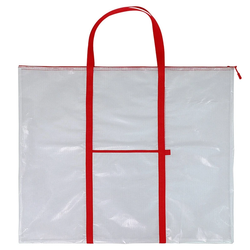 

PVC Mesh Storage Bag, Exhibition Board Storage Bag, Painting Work Bag, Poster Storage Bag, with Zipper and Handle