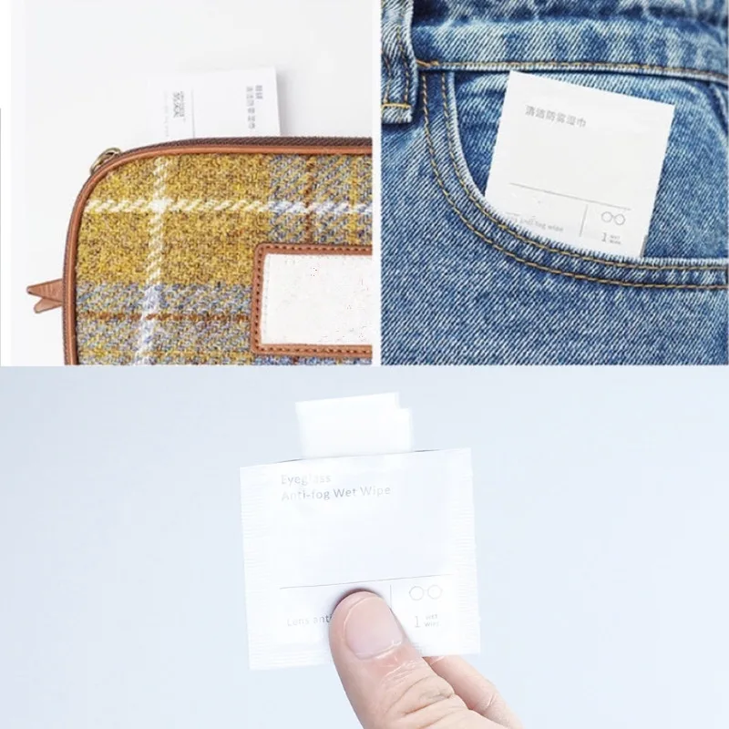 Салфетки для протирания очков унисекс одноразовые влажные салфетки линз