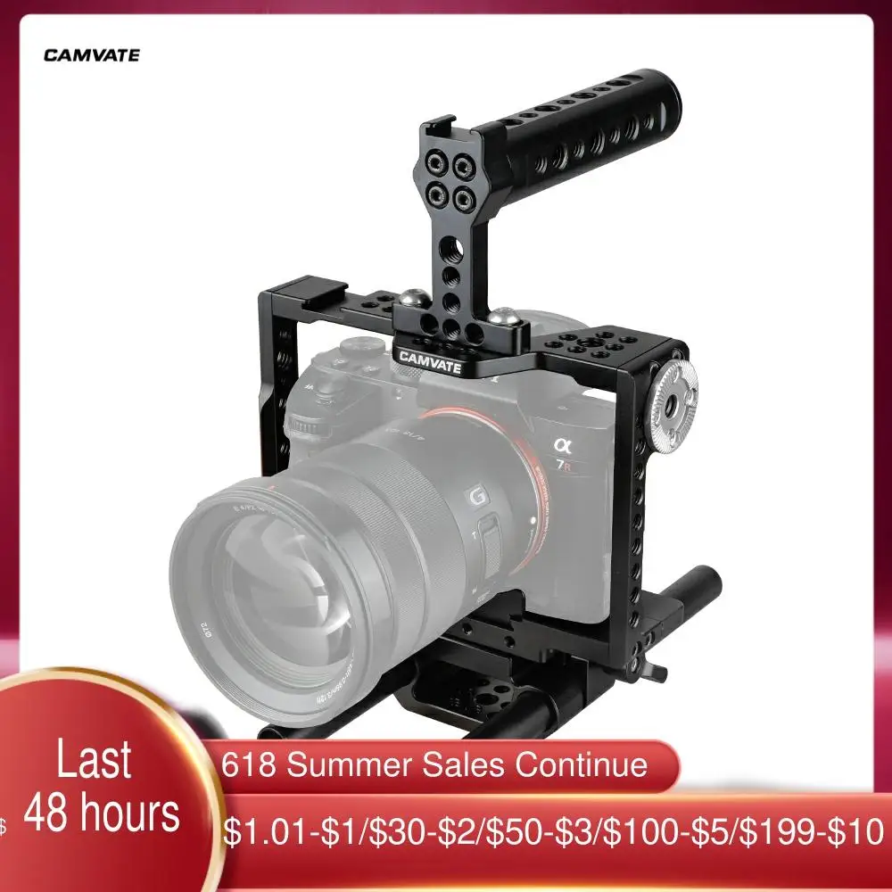 Полноразмерная камера CAMVATE с верхней ручкой из сыра и креплением ARRI Rosette для Sony a7 II