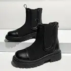 Брендовая женская обувь, женские ботинки на молнии, мода 2022, элегантная резиновая эластичная ткань Ytmtloy с круглым носком, зимние женские ботинки