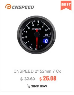 CNSPEED 30 мм об/мин сменный светильник Тахометр 1000-11000 об/мин предупреждение на выбор черный чехол для автомобиля YC100137