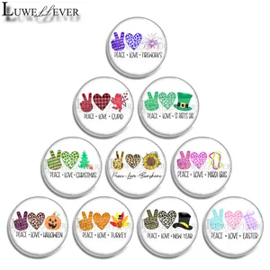 Браслет-амулет на защелке, Круглый, 647, 12 мм, 14 мм, 16 мм, 20 мм, 25 мм, 30 мм, бижутерия со стеклянными кабошонами