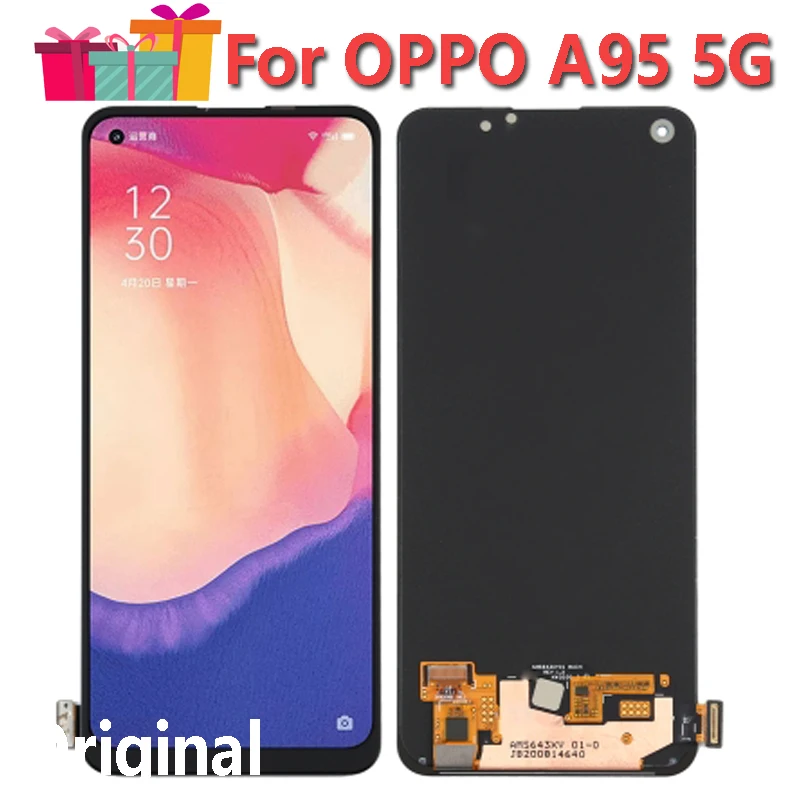 Original Display Replace 6.43" For OPPO A95 5G PELM00 LCD Touch Screen Digitizer Assembly