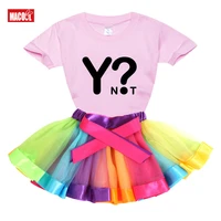 girls clothing sets princess little girl set 2020 summer birthday party dress 2pc light tutu dresst shirt sets christmas gifts