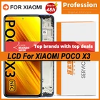 100% оригинал 6,67 ''ЖК дисплей для Xiaomi Poco X3 M2007J20CG ЖК-дисплей с сенсорным экраном дигитайзер в сборе 10 точек касания емкостный сенсорный экран Ремонт Запчасти