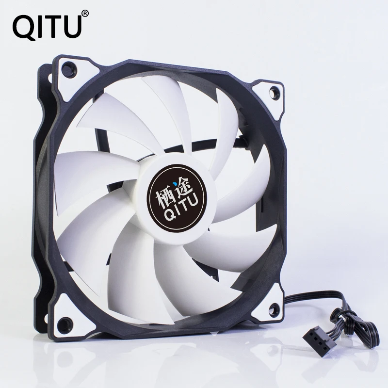 QITU 120 мм компьютер чехол вентилятор 4 Pin PWM Процессор охладитель 12 см бесшумный RGB