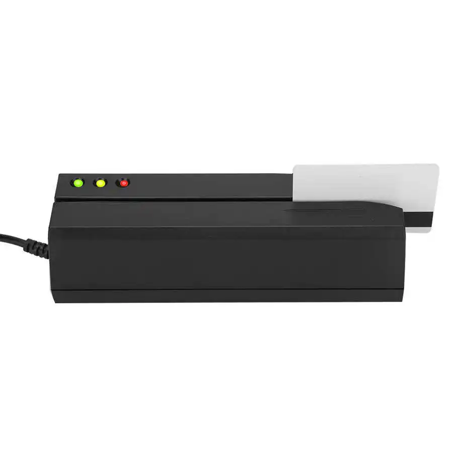 

Magnetic Strip Card Reader LED Indicator Magstripe Writer 3 Tracks support for IBM ISO ANS DIN