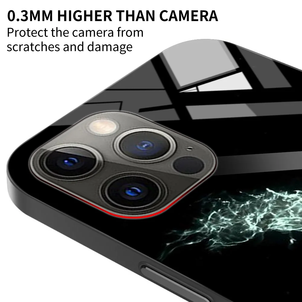 Чехол из закаленного стекла для iPhone 15 14 12 11 Pro Max 13 Mini X XR XS 8 7 6s Plus