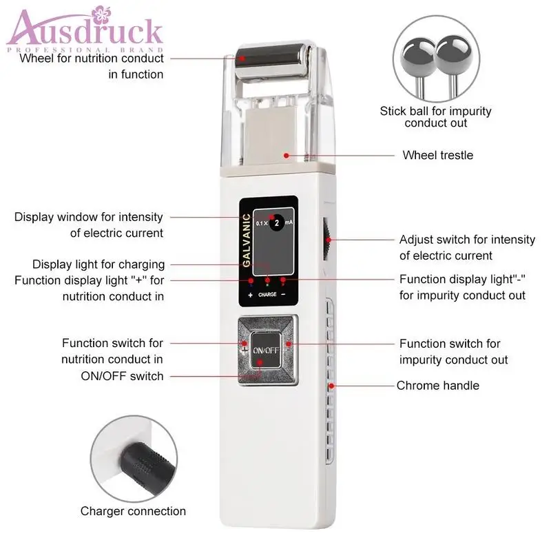 Galvanic Microcurrent Bio Skin Firming Tightening Iontophoresi body spa Facial Anti-aging Massager Lift ion Beautydevice | Красота и