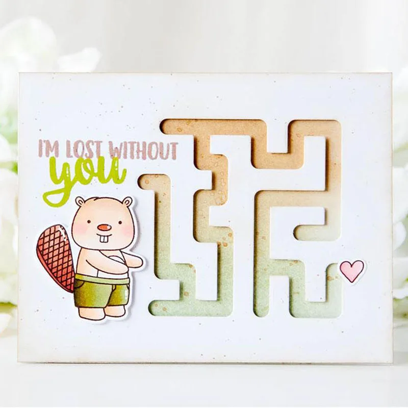 Лабиринт любви ко Дню Святого Валентина скрапбук для альбома карт Сделай Сам