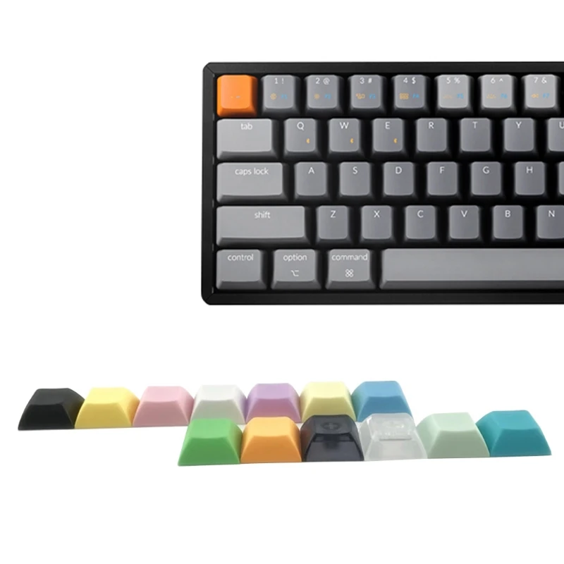 

53CC 100 PBT Thicken Keycap Mechanical Keyboard Installation 1U DSA Profile Keycap Set Mixded Color Transparent Keycaps