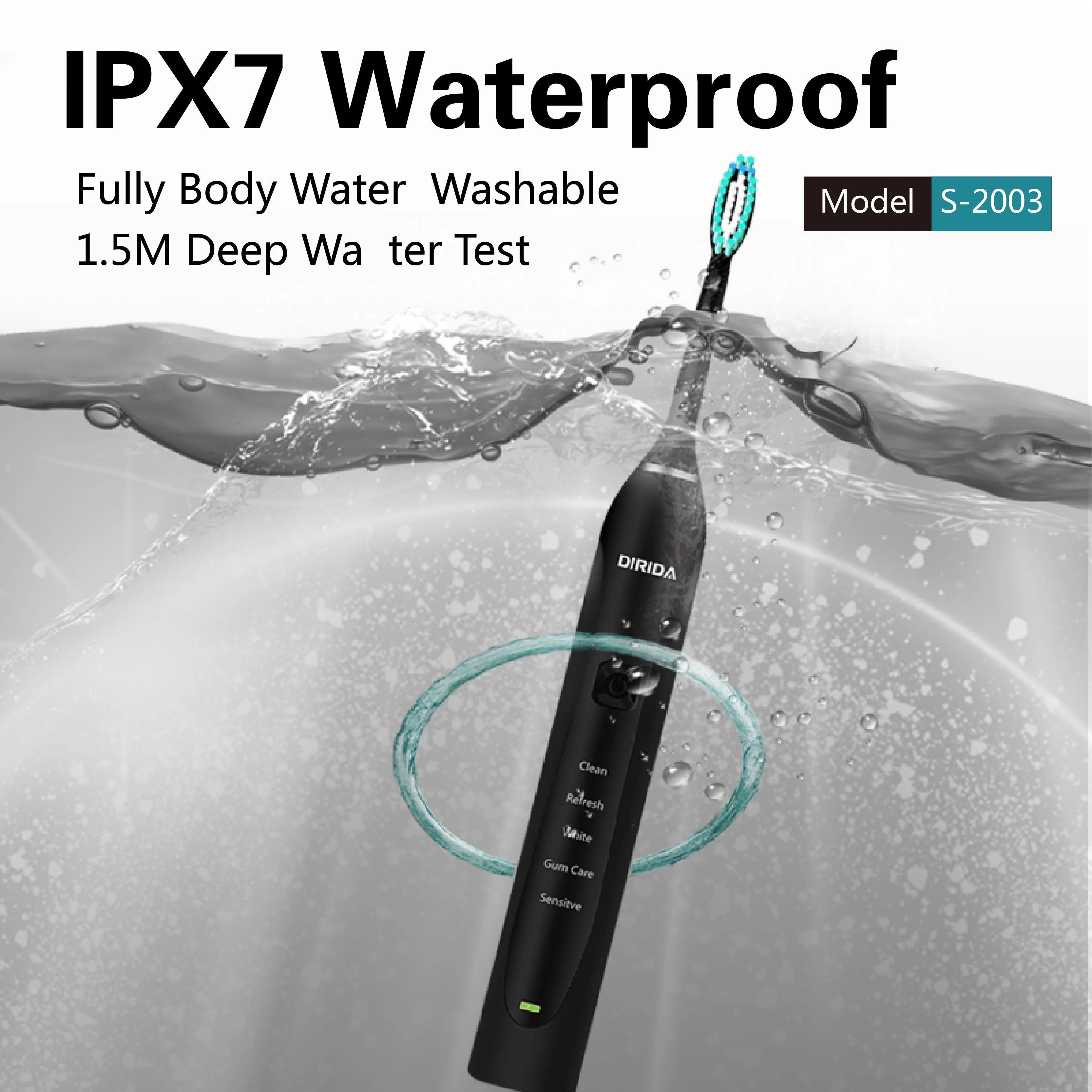 Электрическая зубная щетка для взрослых 5 режимов работы водостойкая | Бытовая