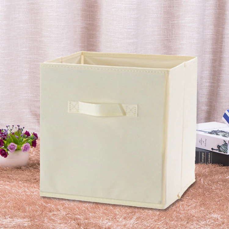 

Foldable Cubes Storage Bin Collapsible Storage Basket with Handle for Clothes Toys Books RE
