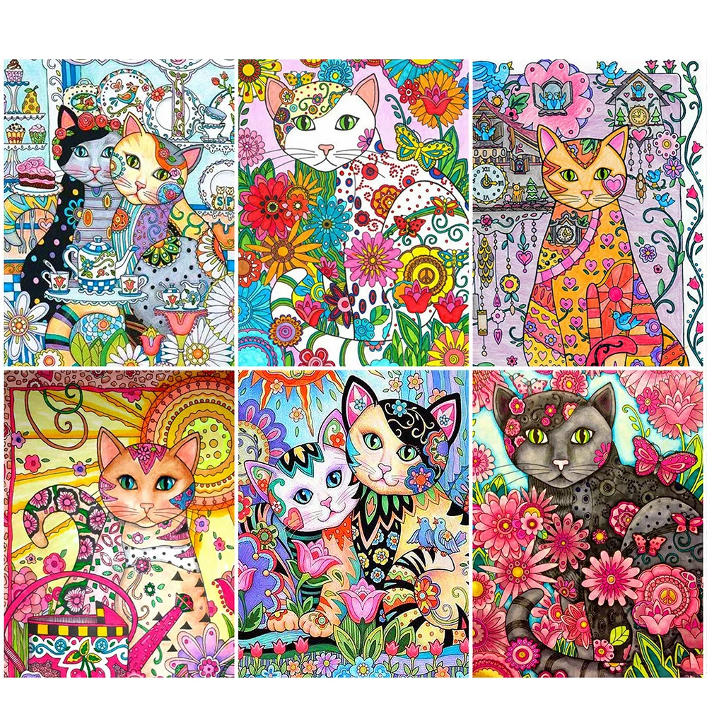 

Diy 5d Full Diamond Mosaic Painting Rhinestone Green Bush Animal Diamond Painting Hat Cat Painting Cross Stitch Handmade Hobby
