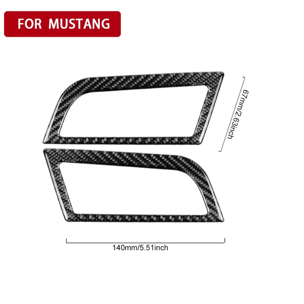 

Carbon Fiber Car Side Vent Outlet Air Conditioner AC Door Outlet Stickers For Ford Mustang 2015-2017 Car Accessories Car Sticker