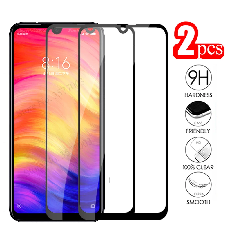 Защитное стекло для redmi note 7 3D 2 шт. защитная пленка экрана xiaomi 7a закаленное xaomi redmi7a