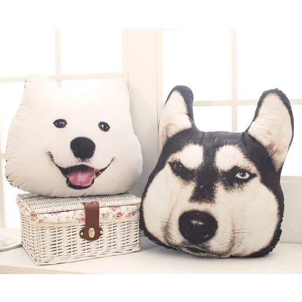 GH плюшевый 3D напечатанный самоед Хаски Doge собака бросок креативный подушка для дома украшения