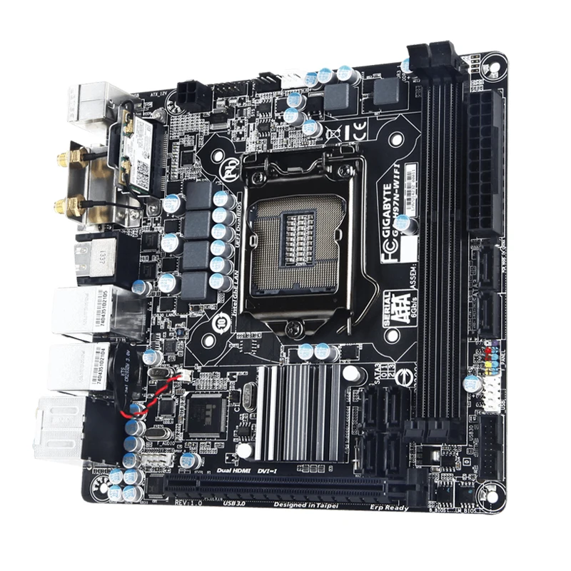 Günstig Für Gigabyte GA-H97N-WIFI Desktop Motherboard DDR3 H97 LGA 1150 I3 I5 I7 MINI-ITX 17*17 USB 3,0 Verwendet Mini Motherboard