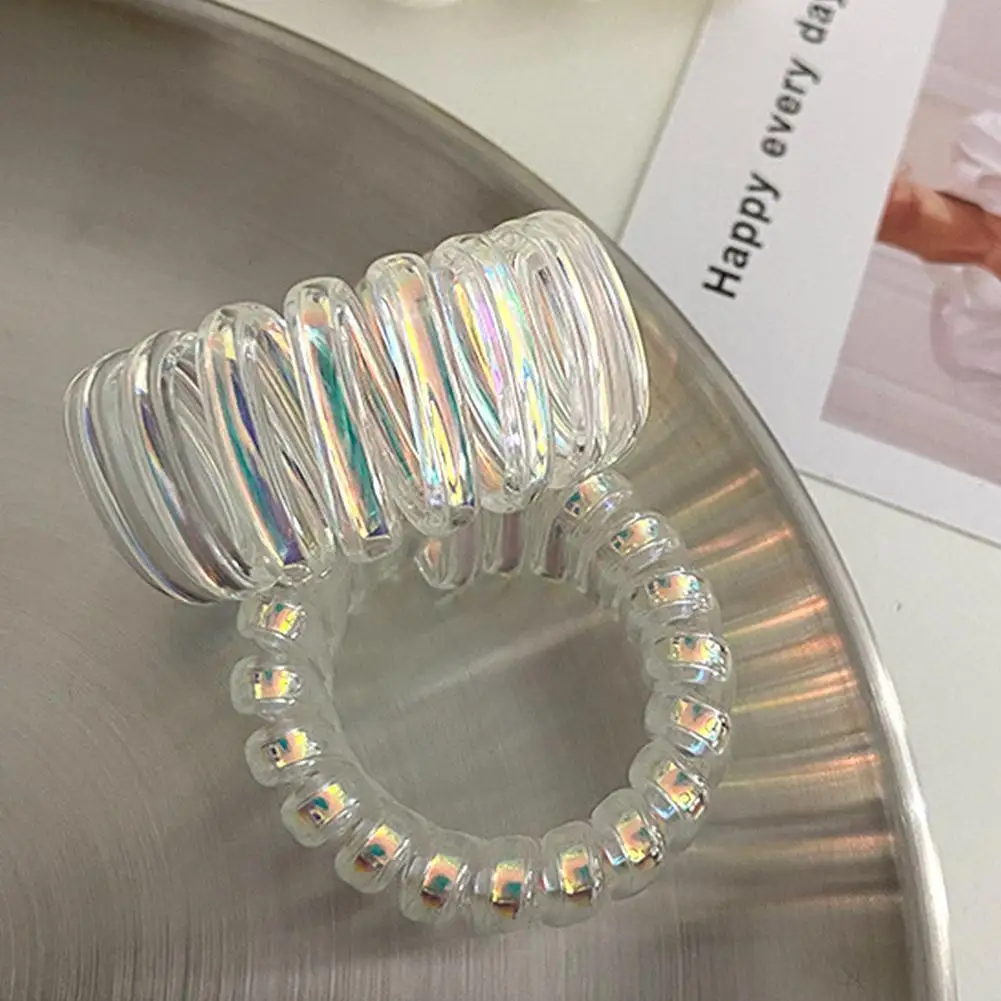 

Niche Design Mermaid Phone Line Hair Ring Big Ins Net Rope Wind Red Seamless Rope Head Bracelet Hair Cold Band Rubber L2Y2