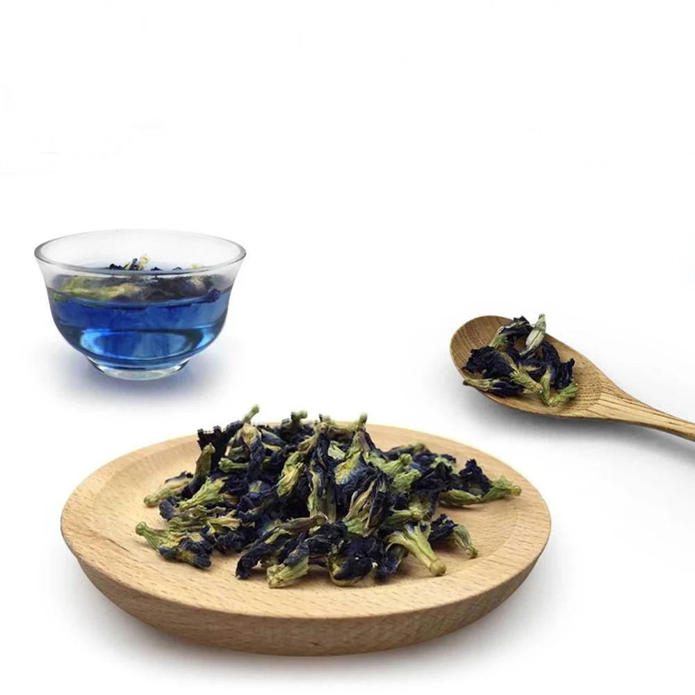 

100g free shipping natural dried blue Butterfly pea buds