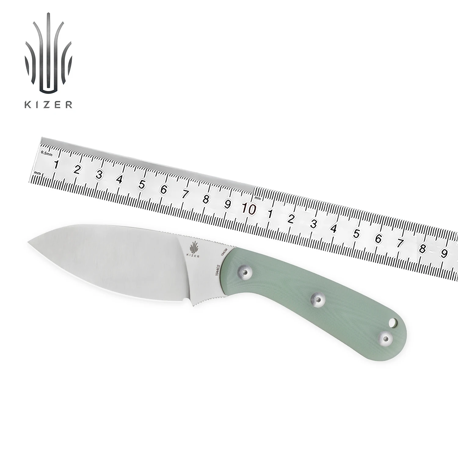 Kizer Fixed Blade Knife Baby 1044C2 Outdoor Hunting Survival Knife G10 Handle 154CM Durable Steel  Survival Camping Knives