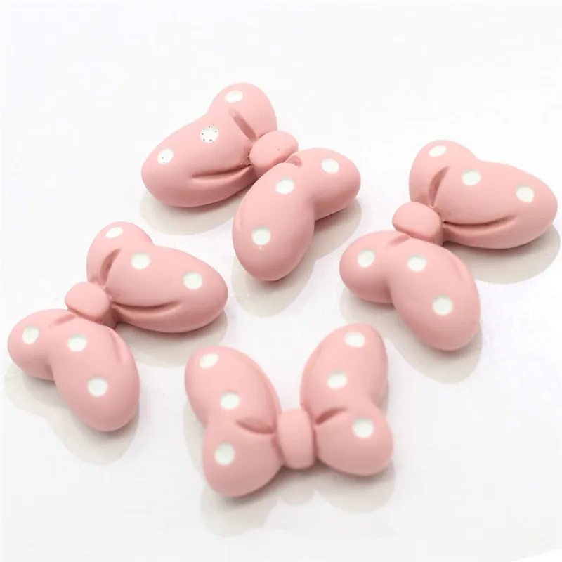 10 шт смешанные цвета с бантом из смолы бусины Украшения кабошон плоской задней