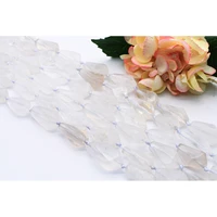 35x19mm natural faceted crystal irregular droplet shape stone beads for diy necklace bracelet jewelry make 15 free delivery