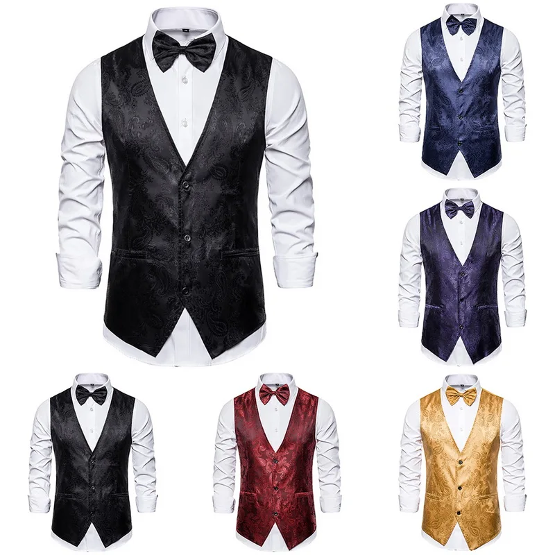 CYSINCOS свадебный жилет для банкета вечерний костюм ночного клуба мужской яркий с