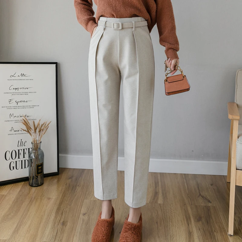 Женские шерстяные брюки-шаровары Mozuleva элегантные теплые с высокой талией и