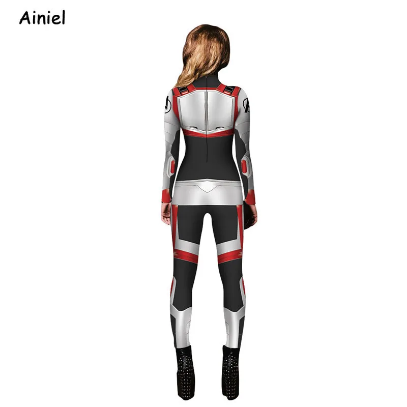 Endgame Cosplay Costume 4 Super Heros Bodysuit Suit Jumpsuit Captain America Iron Man Halloween Party Adult Women | Тематическая