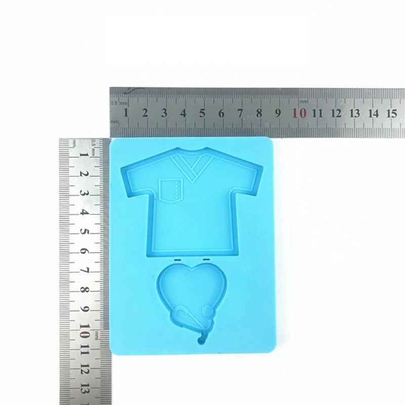 

Shirt Love Heart Decorations Resin Mold Jewelry Pendant Keychain Silicone Mould