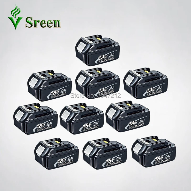 10 пакетов LXT400 Li Ion 4000mAh BL1840 аккумуляторная батарея для Makita 18V BL1830 BL1815 BL1850