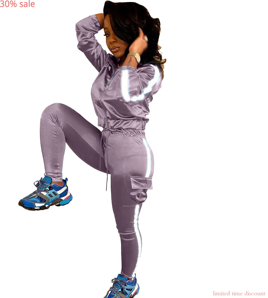 Комплект из 2 предметов одежда для ночного клуба Спортивный Светоотражающий двух