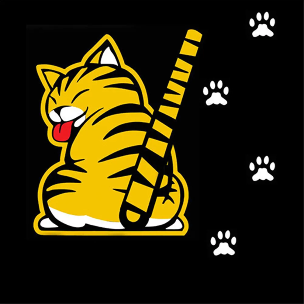 

Автомобильные наклейки Cat подвижный хвост, креативные Мультяшные 3D наклейки на заднее стекло автомобиля, стеклоочиститель, наклейка для ст...