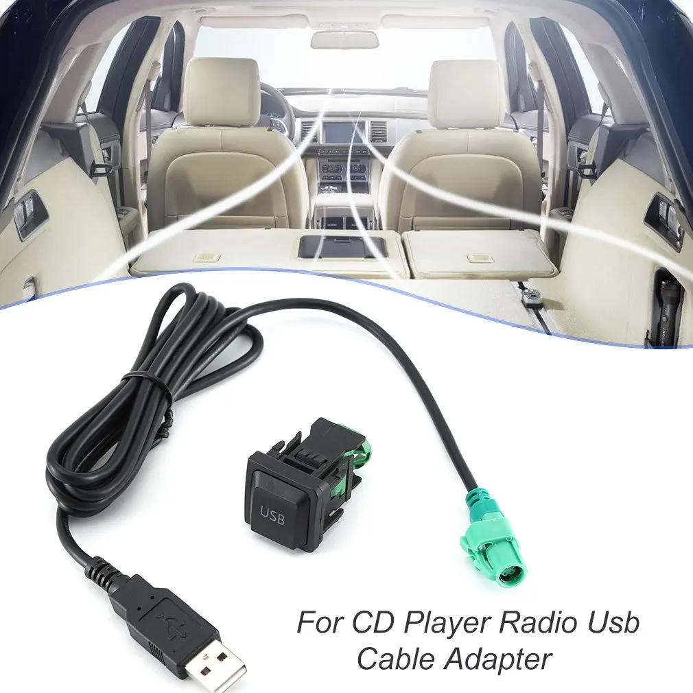 

USB Switch Button USB Adapter Cable For Volkswagen CD Radio Player