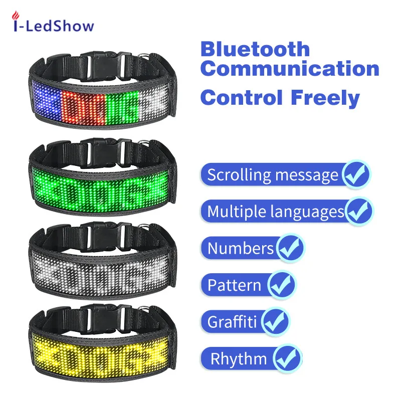 Товары для домашних животных собак светодиодный ошейник с управлением через