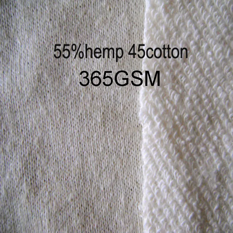 150cm width  high quality 55%hemp 45%cotton fabric hemp material  natural fiber fabric 3M/lot 365GSM