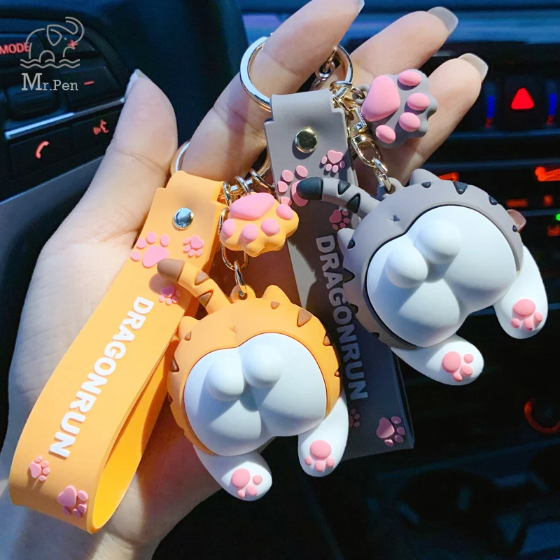 

Милый мультяшный Кот попка брелок Новинка мягкий резиновый ПВХ милый Кот Брелки креативные подарки для детей сумка Подвеска Автомобильный ...