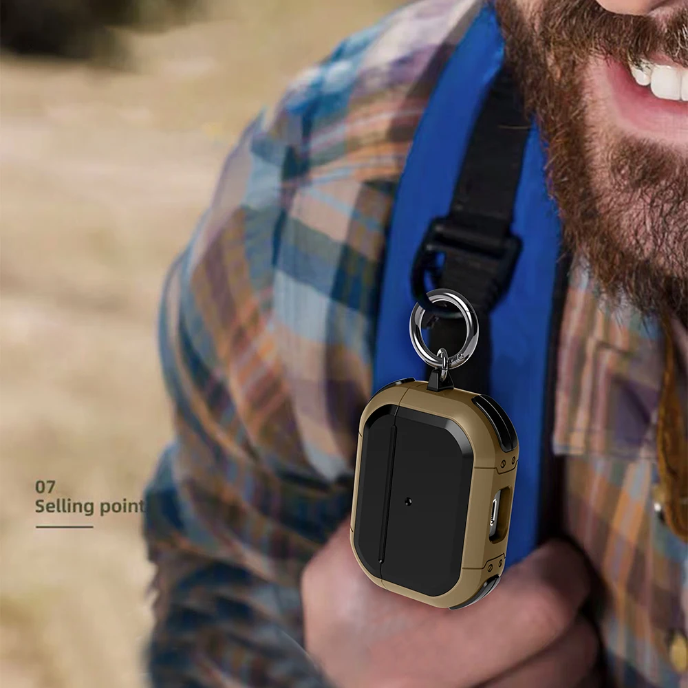 

Cover For Airpods pro Case TPU PC Anti-fall Cover For Apple AirPods 3 2 Case Accessories Wireless Earphone With Keychain