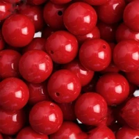 6mm8mm12mm 20 pack of cherry red gumball gum beads bulk acrylic bubblegum beads girls jewelry wholesale 1 5mm hole jk4ogk