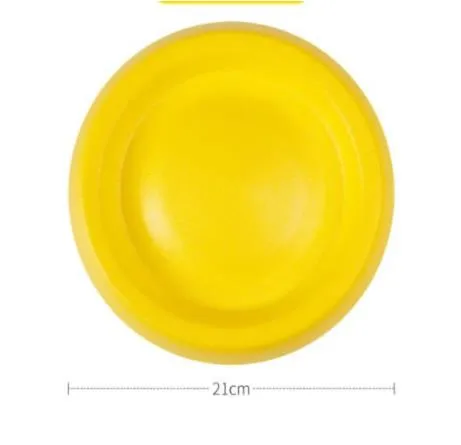 Teeth Indestructible Bite Rubber Puppy Funny Training Ball Ring Puller Chew Toys Play Fetch Solid With Carrier Rope Pet Dog - Цвет: 21CM flying Discs