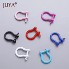 Застежка-карабин JUYA, эмалированная, Ювелирное Украшение Подкова скоб, винтовая застежка, Подвески для изготовления ювелирных изделий, ожерелья, браслета