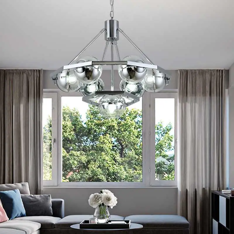 Скандинавское стекло люстра лампа для гостиной домашний декор Домашний